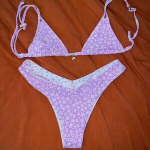 Kulani Kinis Purple and Orange Floral Bikini